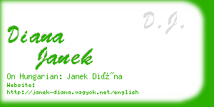 diana janek business card